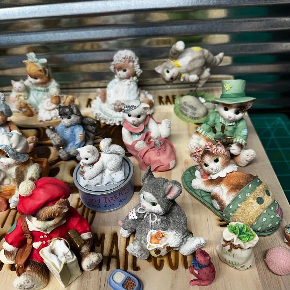 Enesco Calico Kittens Whimsical Animal Figurine Collection